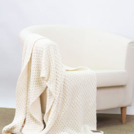 Knitted cotton blanket