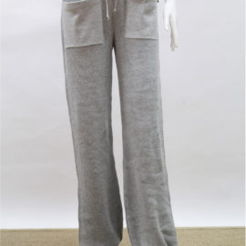Knitted ribbed trousers